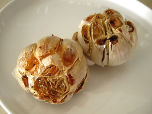 Roasted garlic. Cook whole garlic